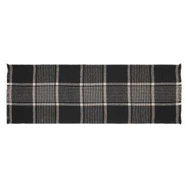 Eston Black Tan Plaid Runner 12x36 - The Fox Decor